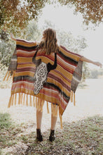 Load image into Gallery viewer, Bohemian Cow Skull Serape Ruana