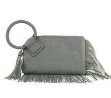 Load image into Gallery viewer, Fringe Soft Vegan Leather Wristlet/Clutch
