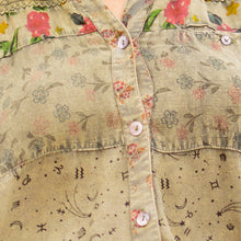 Load image into Gallery viewer, Printed Patchwork Mix Media Top