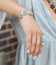 Load image into Gallery viewer, Dalmatian Jasper Multi Color Stone Golden Ring