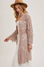 Load image into Gallery viewer, Amarie Crochet Open Front Bell Sleeve Cardigan