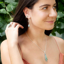 Load image into Gallery viewer, Anemone Blue Turquoise and Sterling Silver Statement Ring