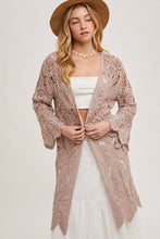 Load image into Gallery viewer, Amarie Crochet Open Front Bell Sleeve Cardigan