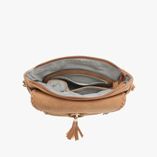 Load image into Gallery viewer, Layla Faux Suede Whipstitch Crossbody w/ Tassel