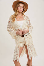 Load image into Gallery viewer, Amarie Crochet Open Front Bell Sleeve Cardigan