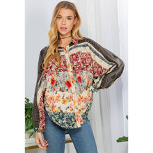Load image into Gallery viewer, Bishop Sleeves Loose Western Printed Shirt Top
