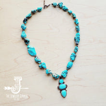 Load image into Gallery viewer, Blue Turquoise Necklace and copper w/ Turquoise Pendant 259L-3