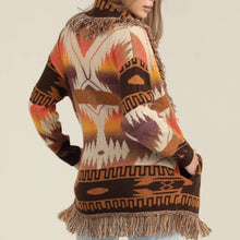 Load image into Gallery viewer, Carlie Fringe Shawl Aztec Cardigan