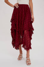 Load image into Gallery viewer, Aria Lace Tiered Midi Skirt
