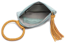 Load image into Gallery viewer, Cuff Handle Tassel Wristlet Clutch