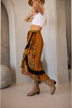 Load image into Gallery viewer, Boho Ruffle wrapped Fit & Flare Midi Skirt