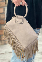Load image into Gallery viewer, Fringe Soft Vegan Leather Wristlet/Clutch