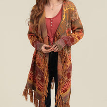 Load image into Gallery viewer, Cammie Aztec Cascade Fringe Cardigan