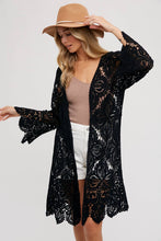 Load image into Gallery viewer, Amarie Crochet Open Front Bell Sleeve Cardigan