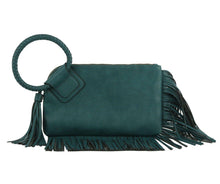 Load image into Gallery viewer, Fringe Soft Vegan Leather Wristlet/Clutch