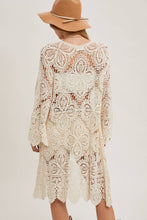 Load image into Gallery viewer, Amarie Crochet Open Front Bell Sleeve Cardigan