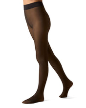Load image into Gallery viewer, Nude/Black Sheer Illusion Thermal Tights
