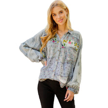 Load image into Gallery viewer, Printed Patchwork Mix Media Top