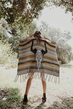 Load image into Gallery viewer, Bohemian Cow Skull Serape Ruana