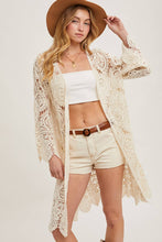 Load image into Gallery viewer, Amarie Crochet Open Front Bell Sleeve Cardigan
