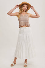 Load image into Gallery viewer, Trista Crochet Lace Tank in Natural