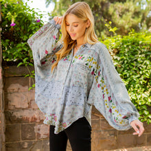 Load image into Gallery viewer, Printed Patchwork Mix Media Top