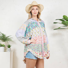 Load image into Gallery viewer, Printed Patchwork Mix Media Top