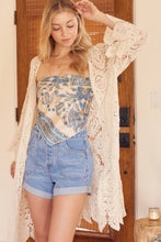 Load image into Gallery viewer, Amarie Crochet Open Front Bell Sleeve Cardigan