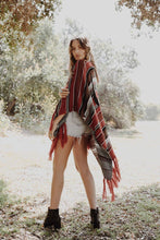 Load image into Gallery viewer, Bohemian Cow Skull Serape Ruana