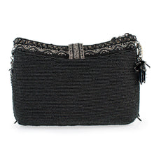 Load image into Gallery viewer, Shimmy, Black Fringe Beaded Crossbody Handbag