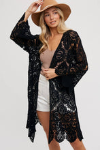 Load image into Gallery viewer, Amarie Crochet Open Front Bell Sleeve Cardigan