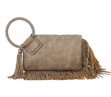 Load image into Gallery viewer, Fringe Soft Vegan Leather Wristlet/Clutch