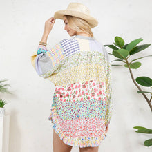 Load image into Gallery viewer, Printed Patchwork Mix Media Top