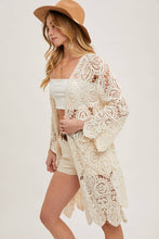 Load image into Gallery viewer, Amarie Crochet Open Front Bell Sleeve Cardigan
