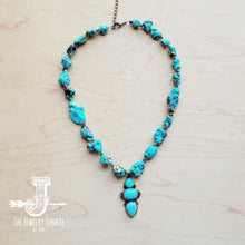 Load image into Gallery viewer, Blue Turquoise Necklace and copper w/ Turquoise Pendant 259L-2