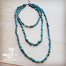 Load image into Gallery viewer, Genuine Blue Turquoise Triple Strand Necklace 259h-4