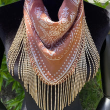 Load image into Gallery viewer, Preorder: Blingdana Luxe Silk Bling Fringe Bandana