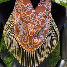 Load image into Gallery viewer, Preorder: Blingdana Luxe Silk Bling Fringe Bandana