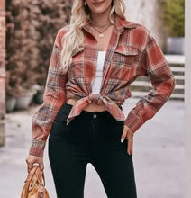 Load image into Gallery viewer, Women's Oversized Loose Plaid Shirt