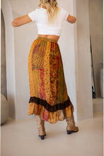 Load image into Gallery viewer, Boho Ruffle wrapped Fit & Flare Midi Skirt