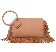 Load image into Gallery viewer, Fringe Soft Vegan Leather Wristlet/Clutch