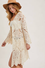 Load image into Gallery viewer, Amarie Crochet Open Front Bell Sleeve Cardigan