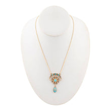 Load image into Gallery viewer, Celestial Blue Turquoise Golden Drop Necklace
