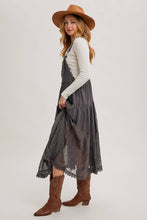 Load image into Gallery viewer, Millie Lace Embroidered Tulle Bib Maxi Dress