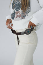 Load image into Gallery viewer, Austin Turquoise Concho Belt - Black