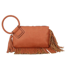 Load image into Gallery viewer, Fringe Soft Vegan Leather Wristlet/Clutch