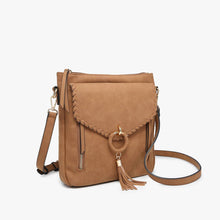 Load image into Gallery viewer, Layla Faux Suede Whipstitch Crossbody w/ Tassel