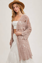 Load image into Gallery viewer, Amarie Crochet Open Front Bell Sleeve Cardigan