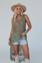 Load image into Gallery viewer, Serene Dream Crochet Lace Top - Olive