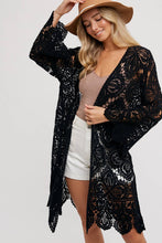Load image into Gallery viewer, Amarie Crochet Open Front Bell Sleeve Cardigan